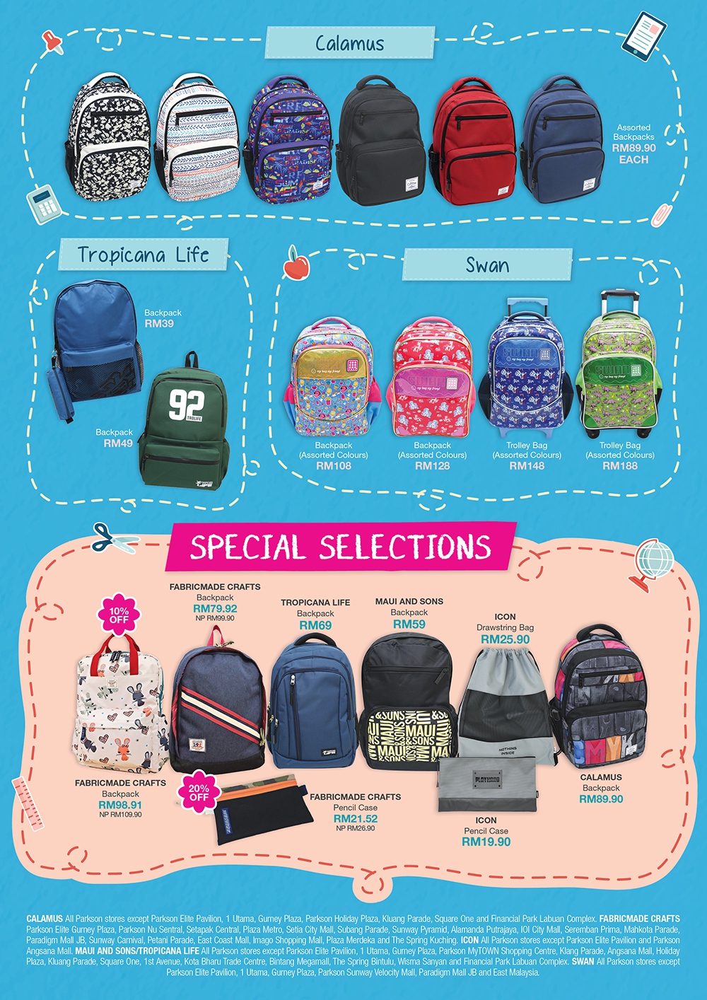 Tropicana life cheap school bag